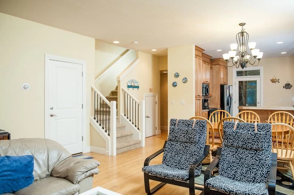 Open-concept living and dining