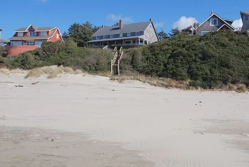 Beachfront property view