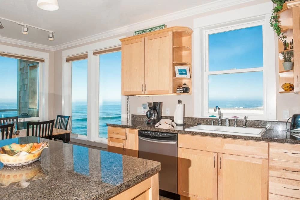 Ocean-view kitchen