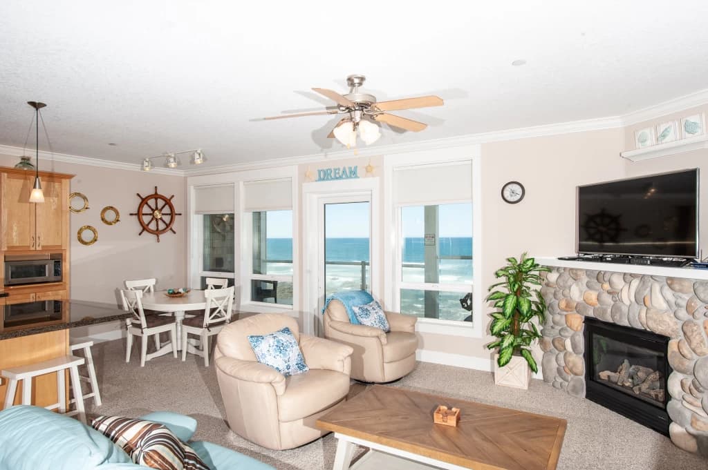 Ocean-view living room