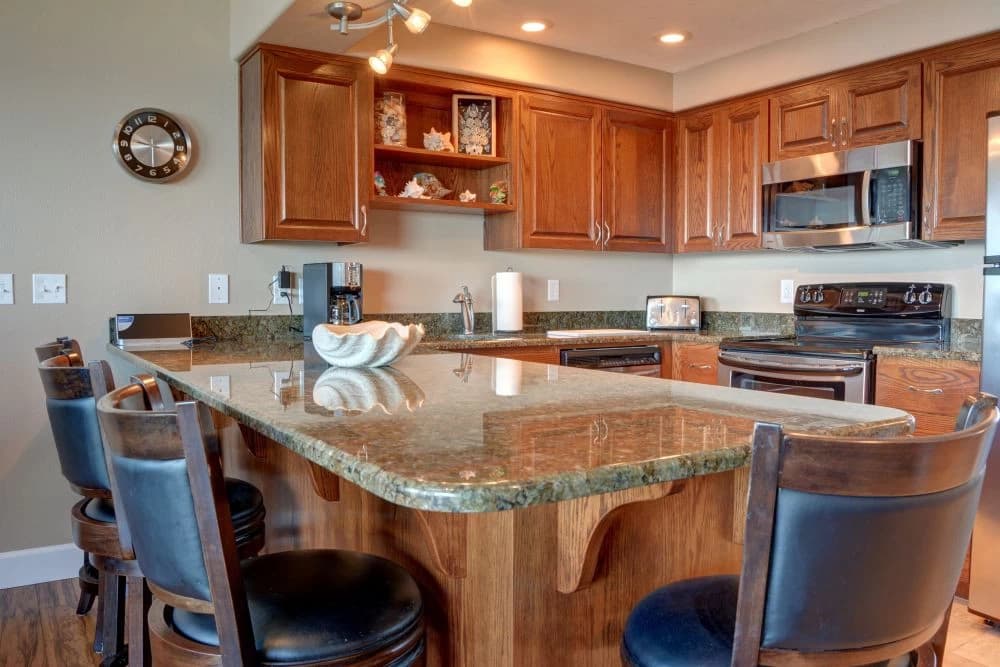 Granite island kitchen