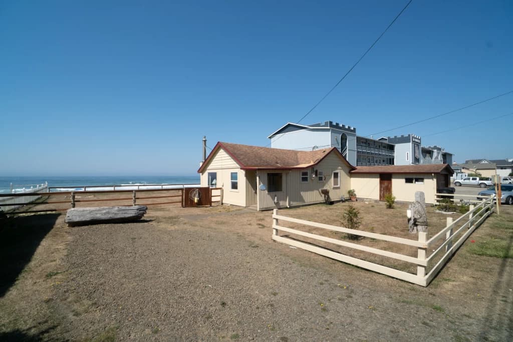 Oceanfront cottage exterior