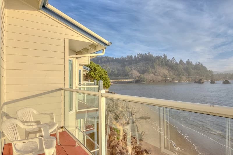 Waterfront deck view
