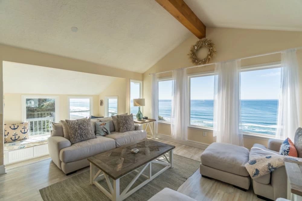 Ocean-view living room