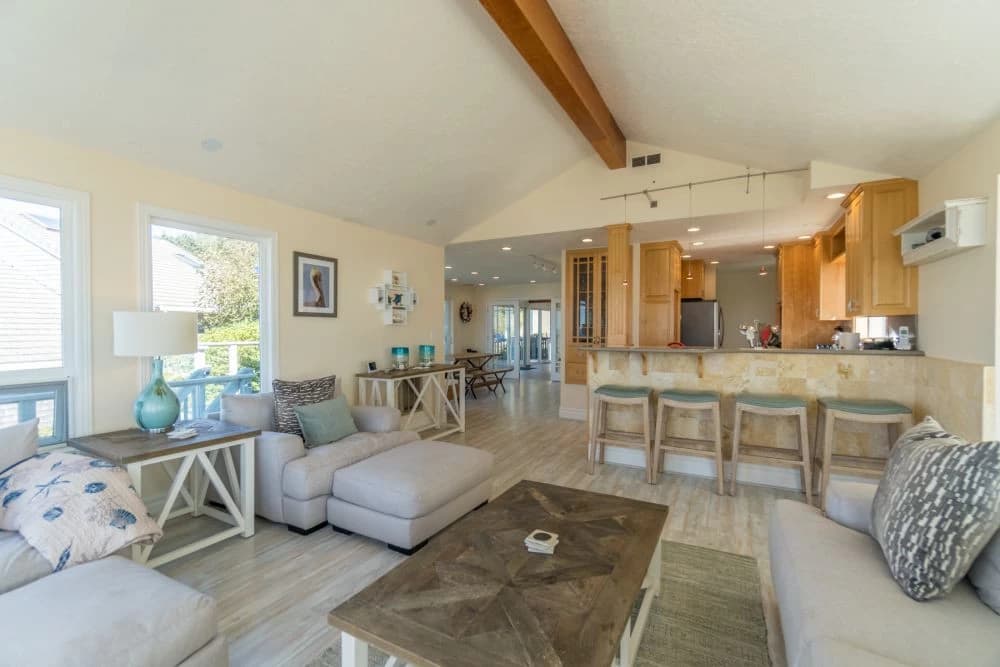 Open concept living and kitchen