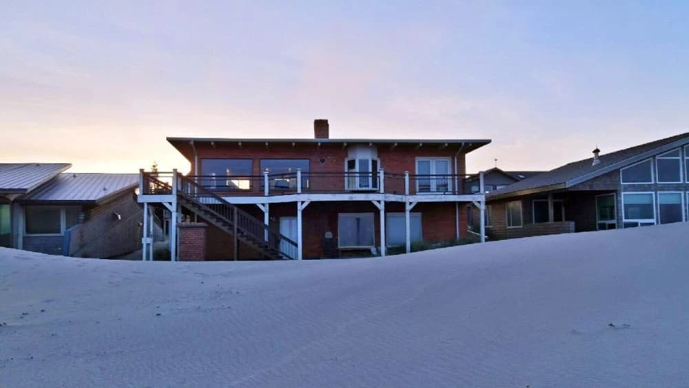 Beachfront house exterior