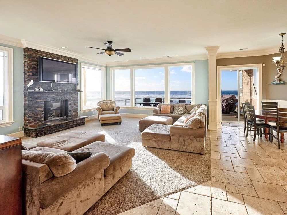 Ocean-view living room