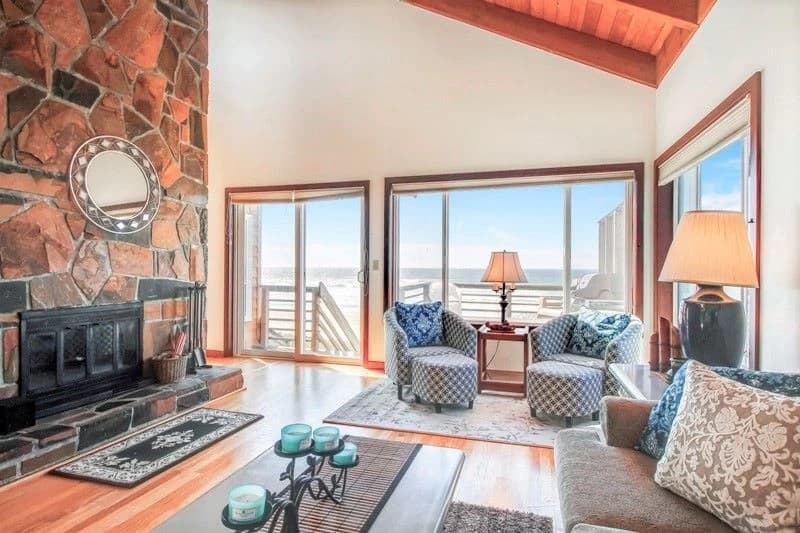 Ocean-view living room