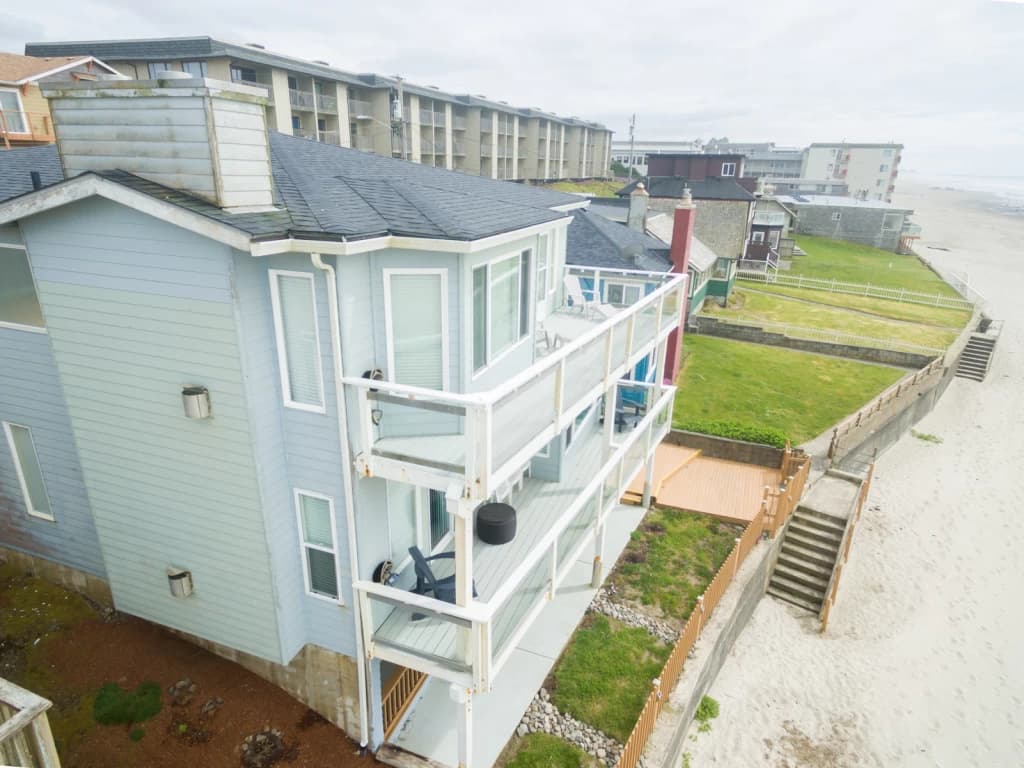 Beachfront deck view