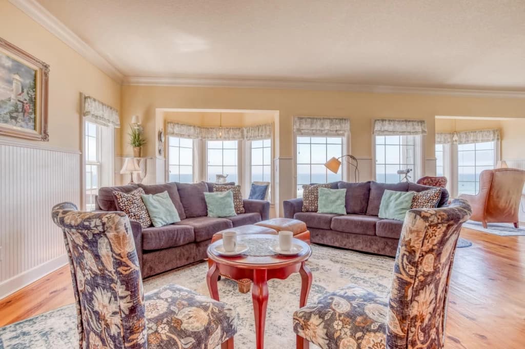 Open-concept living and kitchen