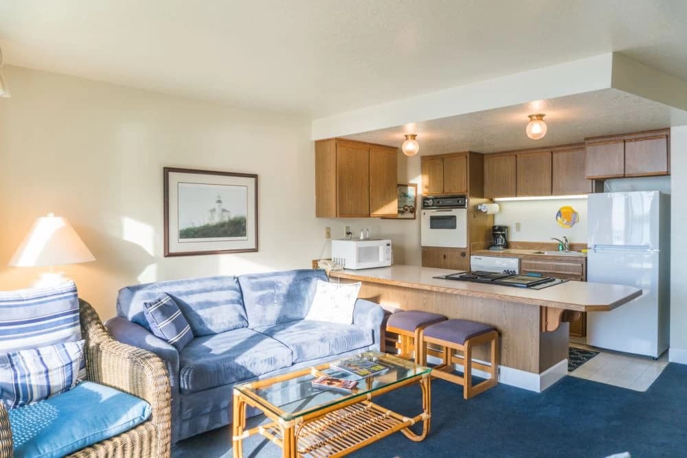 Open concept kitchen and living room