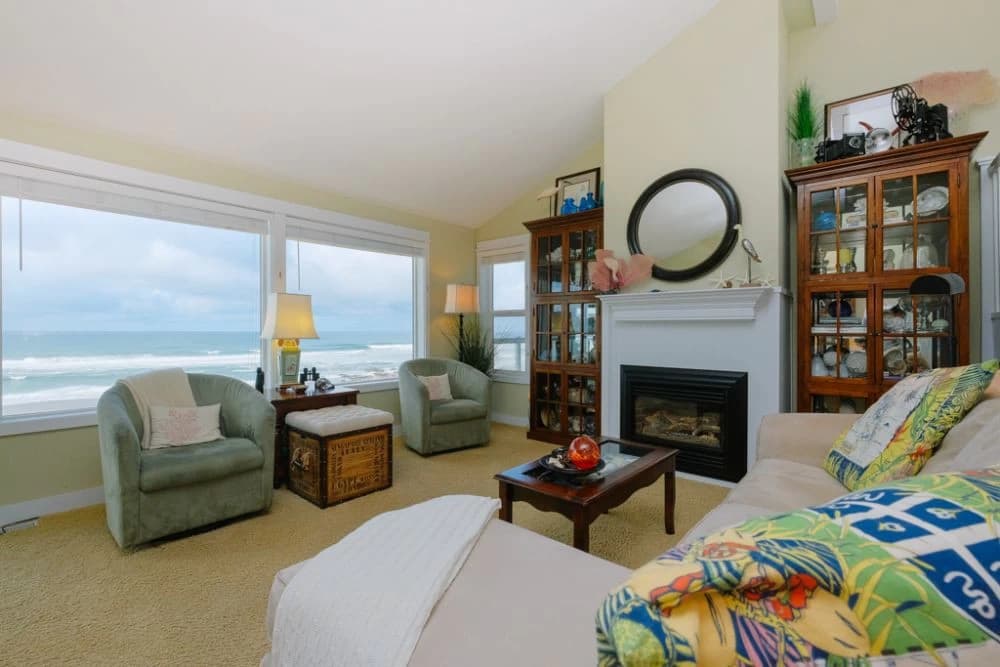 Ocean-view master bedroom