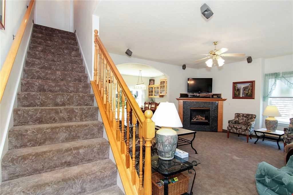 Open living room with staircase