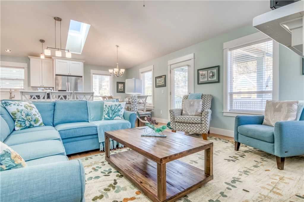 Bright coastal living room