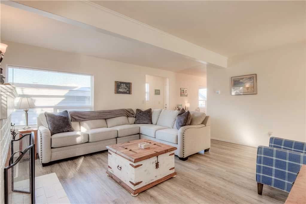 Spacious living room with sectional