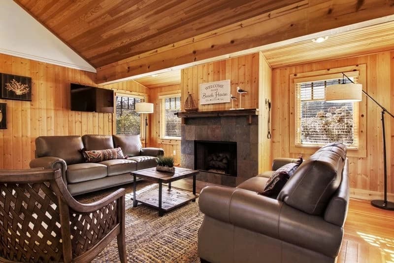 Cozy cabin living room