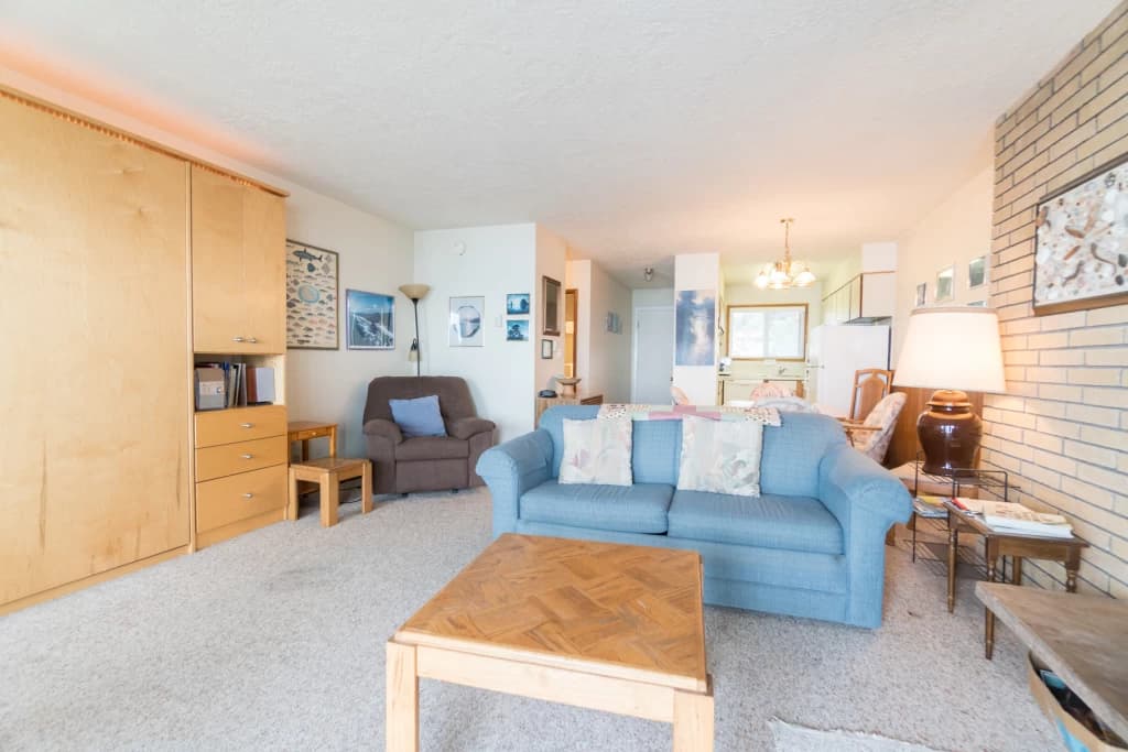 Spacious living room with seating