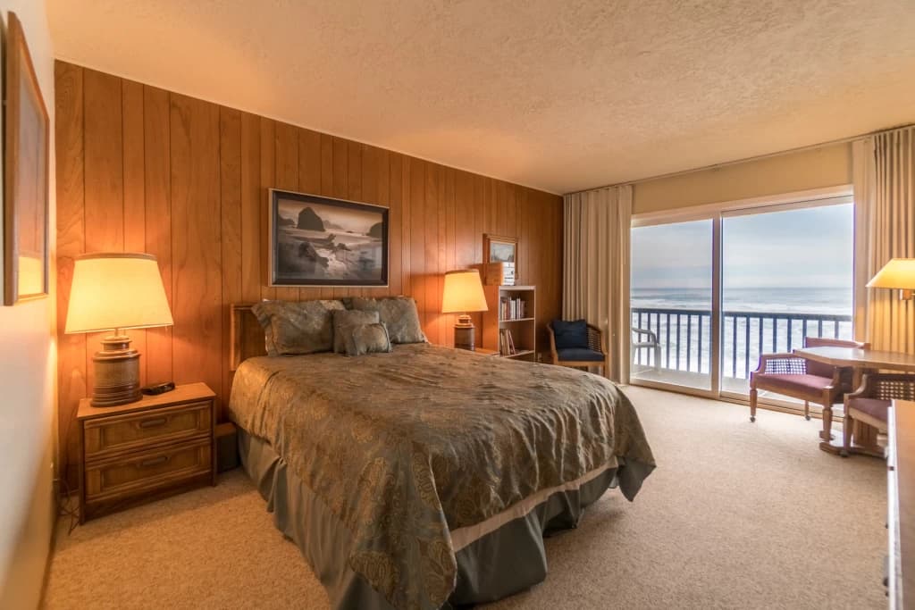 Ocean-view master bedroom