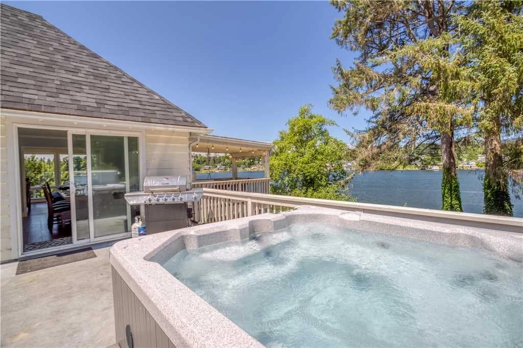 Lakeside hot tub deck