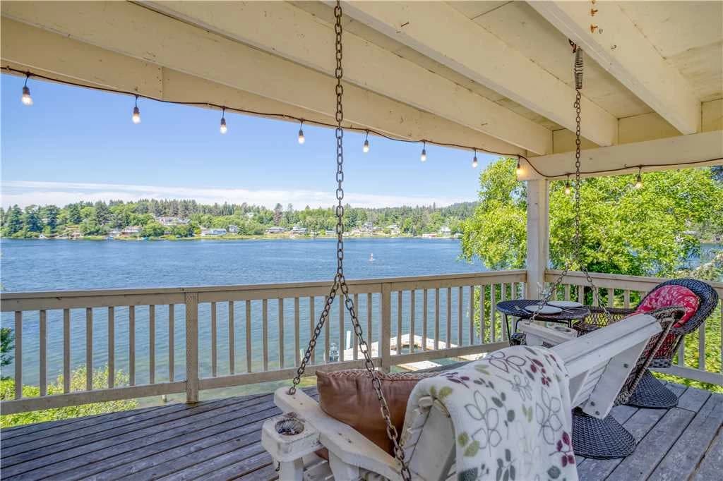 Waterfront covered deck