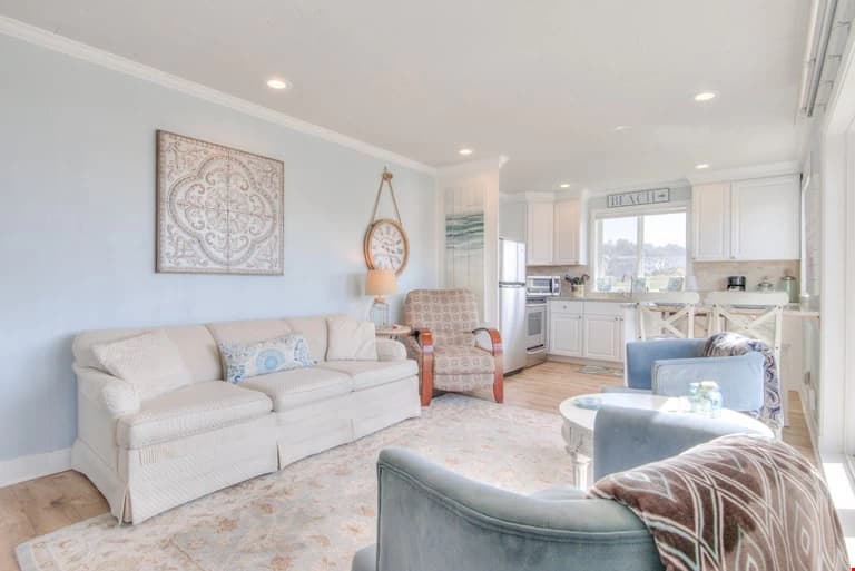 Open-concept living and kitchen