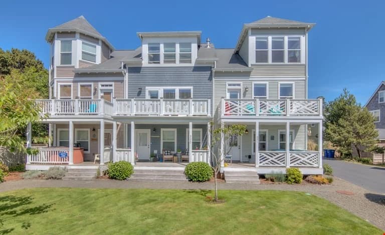 Beachfront home exterior
