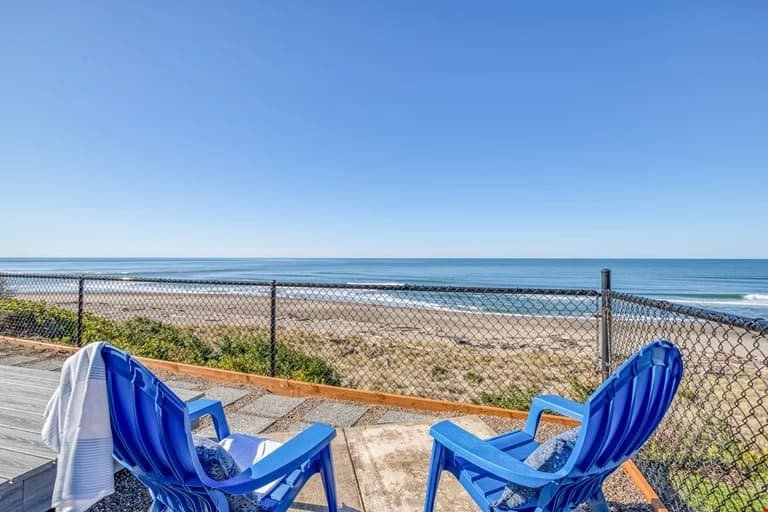 Ocean-view deck seating
