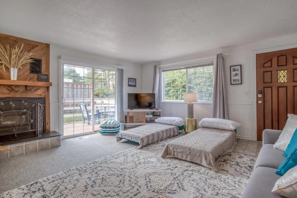 Master bedroom with fireplace