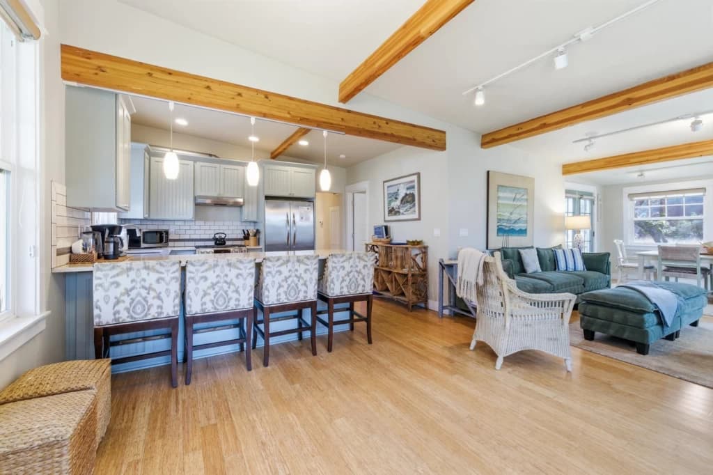 Open-concept kitchen and living room