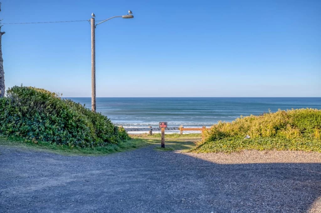 Beachfront pathway view