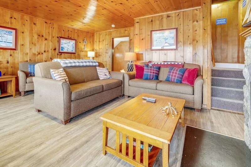 Cozy cabin living room