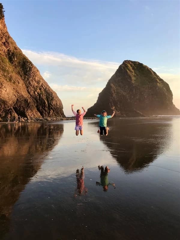 Haystack Rock beach view