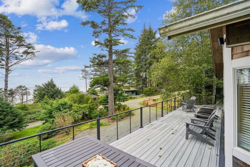 Forested deck view