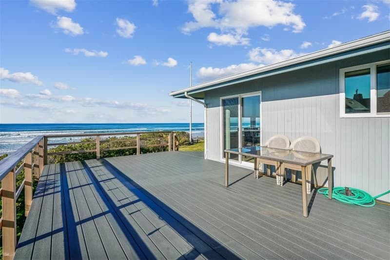 Oceanfront deck view