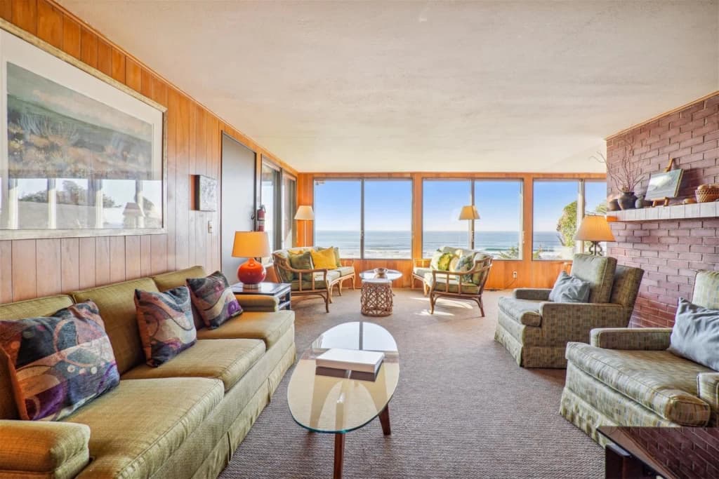 Ocean-view living room