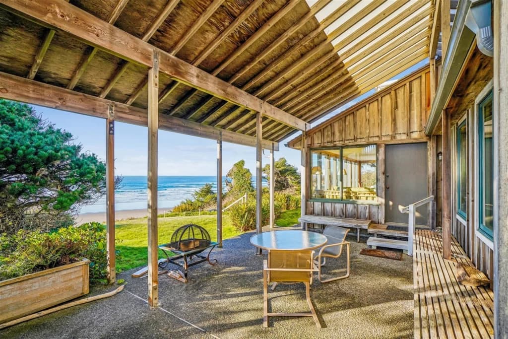 Ocean-view covered patio