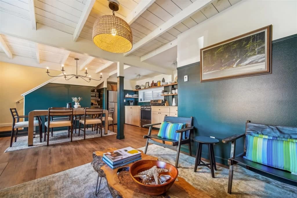 Open-concept living and dining