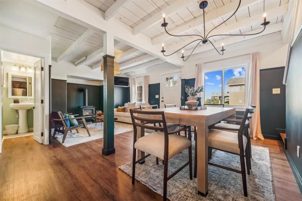 Open-concept dining and living room