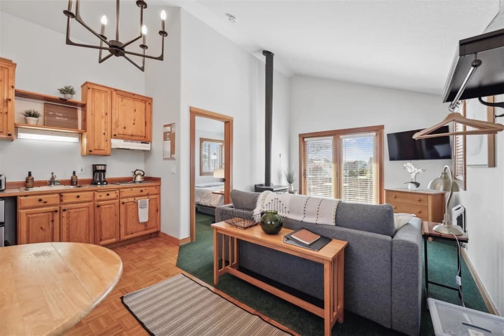 Open-concept living and kitchen