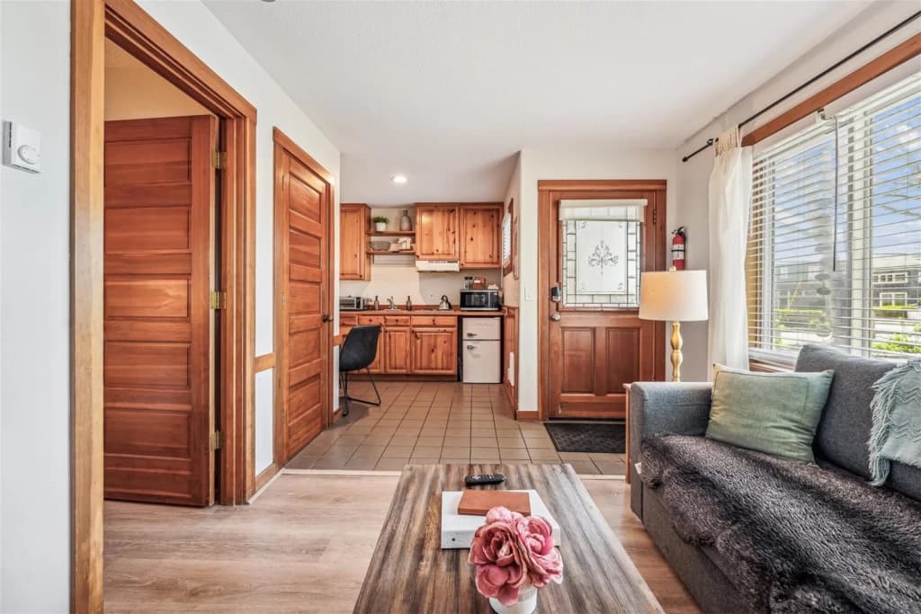 Open-concept living and kitchen