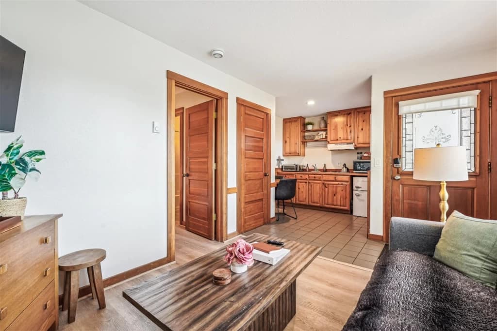 Living room and kitchen