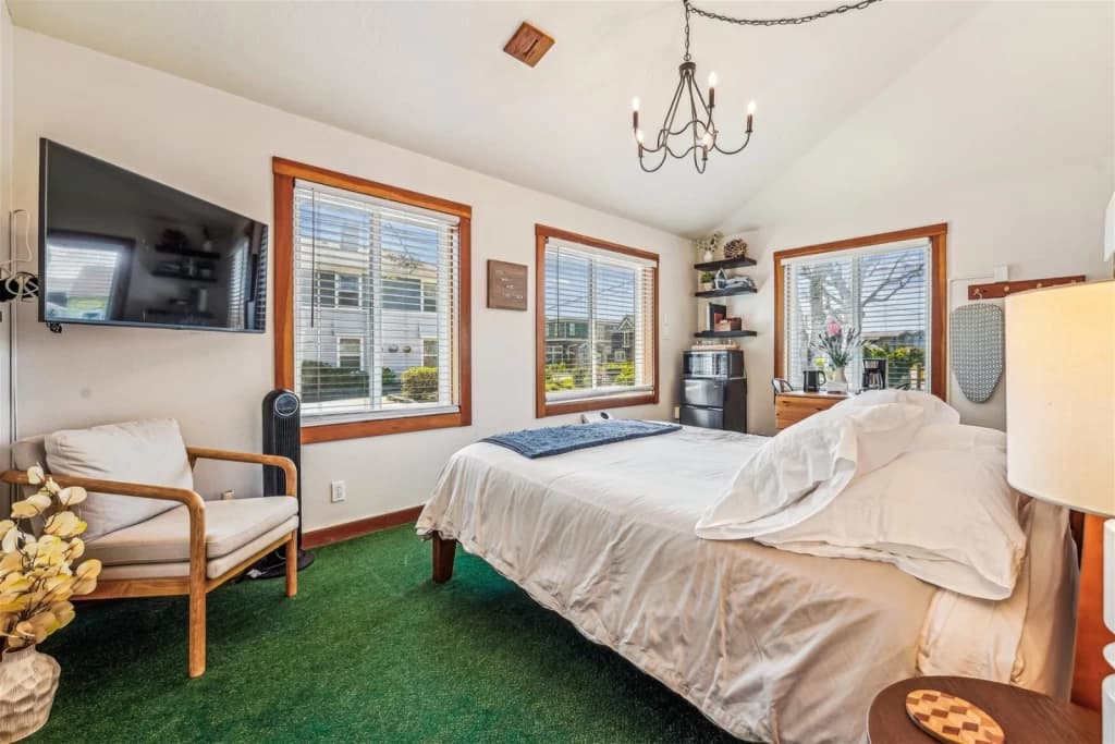 Master bedroom with views