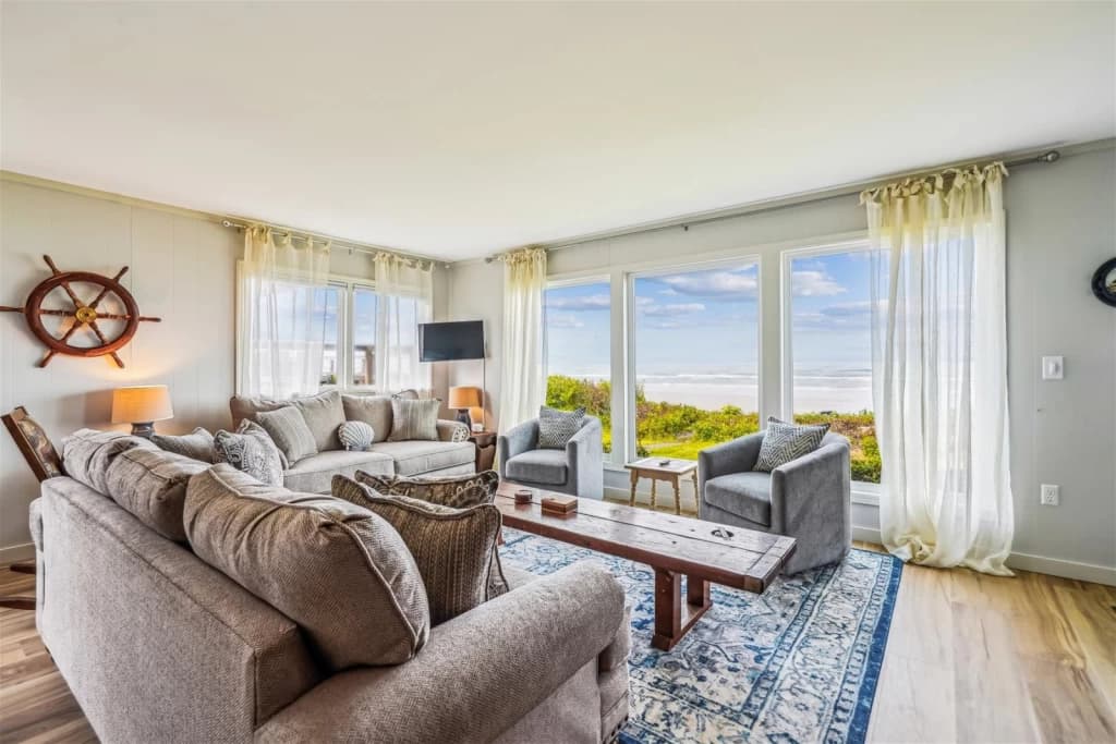 Ocean-view living room