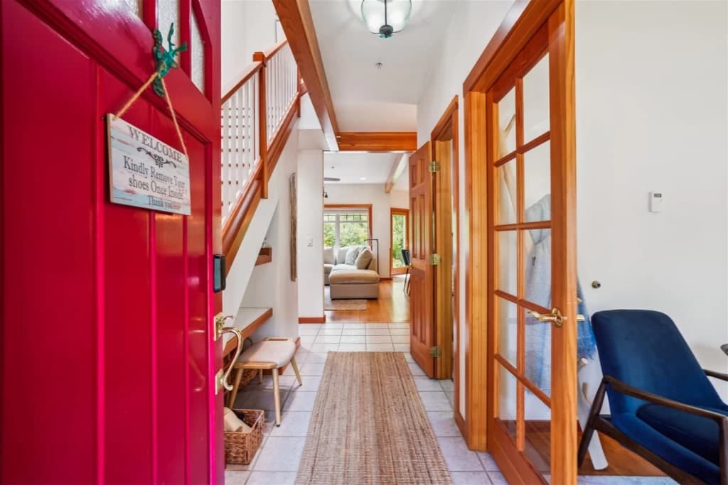 Bright entryway hallway