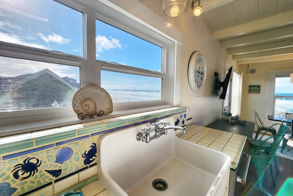 Ocean-view bathroom