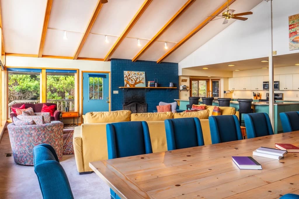 Open-concept living and dining area