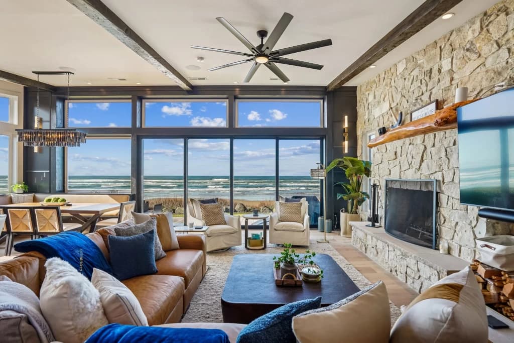 Ocean-view living room