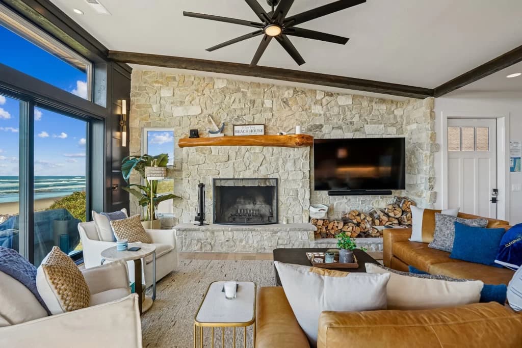 Ocean-view living room