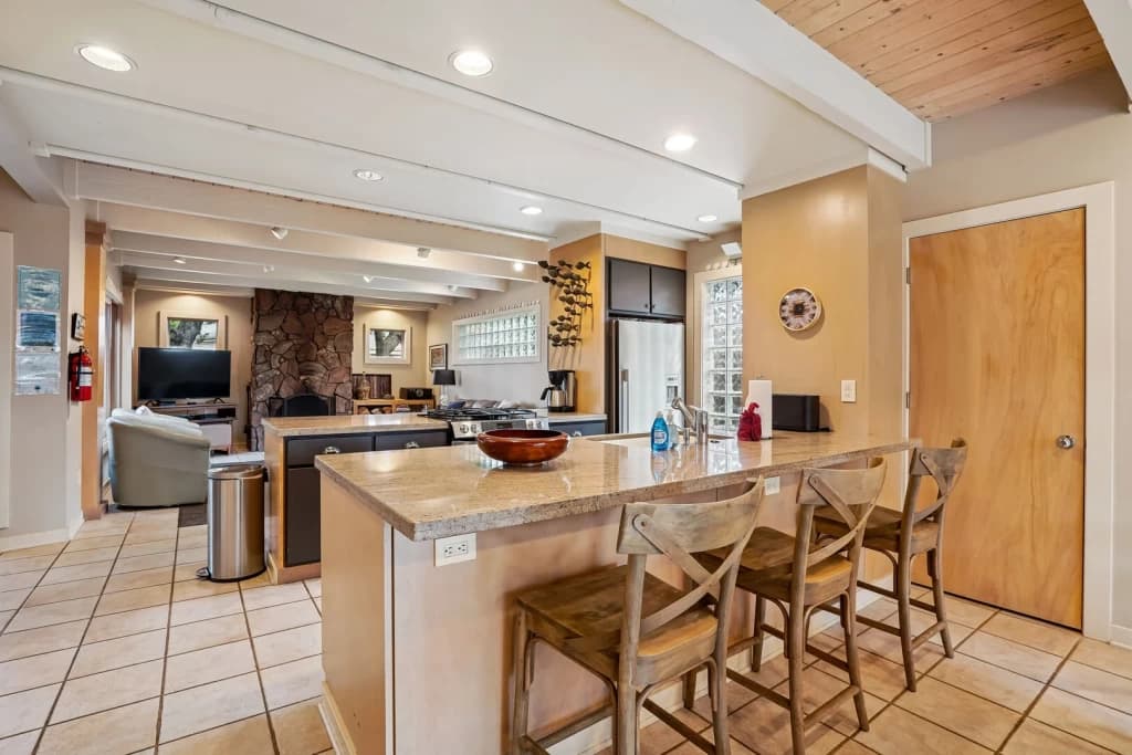 Kitchen with island seating