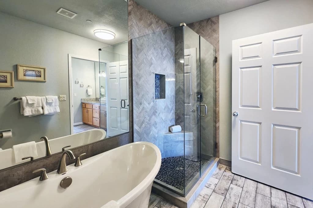 Master bathroom with soaking tub